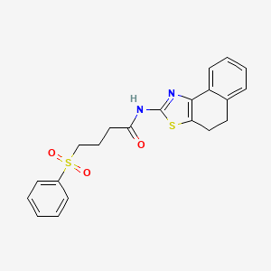 molecular formula C21H20N2O3S2 B3305225 4-(benzenesulfonyl)-N-{4H,5H-naphtho[1,2-d][1,3]thiazol-2-yl}butanamide CAS No. 922891-59-6