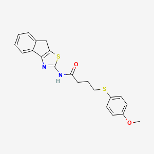 molecular formula C21H20N2O2S2 B3305232 N-{8H-indeno[1,2-d][1,3]thiazol-2-yl}-4-[(4-methoxyphenyl)sulfanyl]butanamide CAS No. 922892-82-8