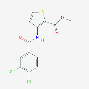 molecular formula C13H9Cl2NO3S B330524 Methyl 3-[(3,4-dichlorobenzoyl)amino]-2-thiophenecarboxylate 