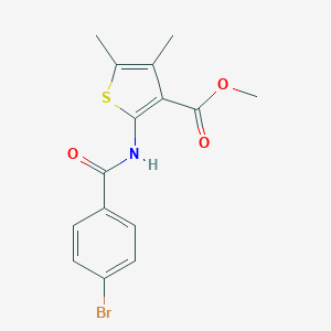 molecular formula C15H14BrNO3S B330525 Methyl 2-(4-bromobenzamido)-4,5-dimethylthiophene-3-carboxylate 