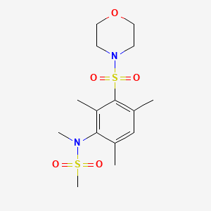 molecular formula C15H24N2O5S2 B3305356 N-METHYL-N-[2,4,6-TRIMETHYL-3-(MORPHOLINE-4-SULFONYL)PHENYL]METHANESULFONAMIDE CAS No. 923139-36-0