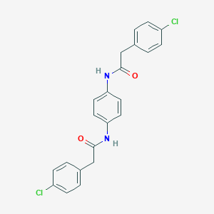molecular formula C22H18Cl2N2O2 B330546 2-(4-chlorophenyl)-N-(4-{[(4-chlorophenyl)acetyl]amino}phenyl)acetamide 