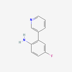 molecular formula C11H9FN2 B3305579 4-Fluoro-2-(pyridin-3-yl)benzenamine CAS No. 923293-16-7