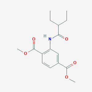 molecular formula C16H21NO5 B330559 Dimethyl 2-[(2-ethylbutanoyl)amino]terephthalate 