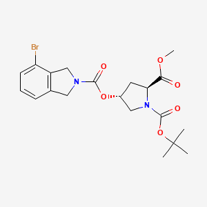 molecular formula C20H25BrN2O6 B3305679 O1-tert-Butyl O2-methyl (2S,4R)-4-(4-bromoisoindoline-2-carbonyl)oxypyrrolidine-1,2-dicarboxylate CAS No. 923590-97-0