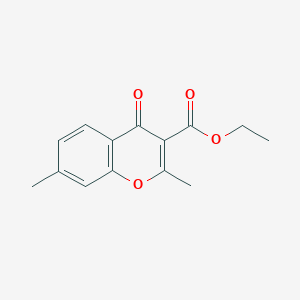 molecular formula C14H14O4 B3305763 Ethyl 2,7-dimethyl-4-oxo-4H-chromene-3-carboxylate CAS No. 92397-12-1