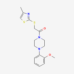 1-(4-(2-Methoxyphenyl)piperazin-1-yl)-2-((4-methylthiazol-2-yl)thio)ethanone