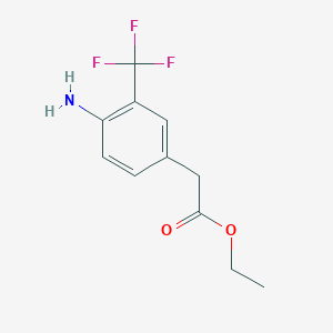 molecular formula C11H12F3NO2 B3305835 Ethyl [4-amino-3-(trifluoromethyl)phenyl]acetate CAS No. 924309-79-5