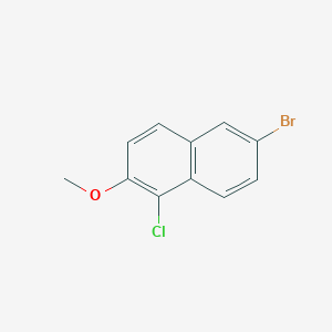 molecular formula C11H8BrClO B3305845 6-Bromo-1-chloro-2-methoxynaphthalene CAS No. 92455-04-4