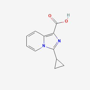 molecular formula C11H10N2O2 B3305846 3-Cyclopropylimidazo[1,5-a]pyridine-1-carboxylic acid CAS No. 924646-07-1