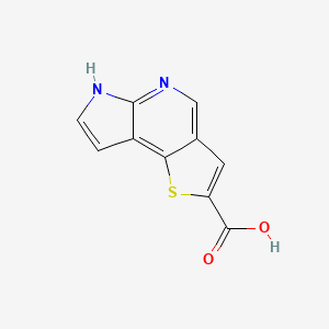 molecular formula C10H6N2O2S B3305850 6H-Pyrrolo[2,3-b]thieno[2,3-d]pyridine-2-carboxylic acid CAS No. 924655-40-3