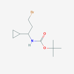 molecular formula C11H20BrNO2 B3305861 Tert-butyl 3-bromo-1-cyclopropylpropylcarbamate CAS No. 924817-97-0