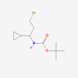 Tert-butyl 3-bromo-1-cyclopropylpropylcarbamate