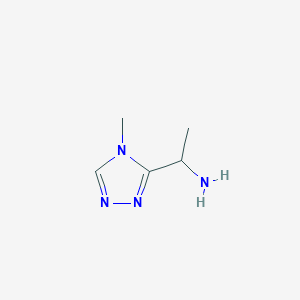 molecular formula C5H10N4 B3305900 1-(4-methyl-4H-1,2,4-triazol-3-yl)ethan-1-amine CAS No. 924861-86-9