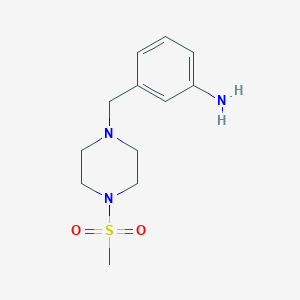 molecular formula C12H19N3O2S B3305995 3-((4-(Methylsulfonyl)piperazin-1-yl)methyl)aniline CAS No. 925920-75-8