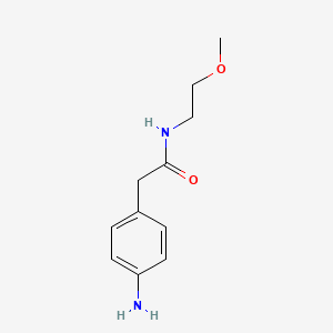 molecular formula C11H16N2O2 B3306002 2-(4-aminophenyl)-N-(2-methoxyethyl)acetamide CAS No. 926185-03-7