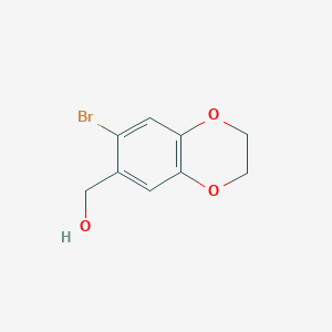 molecular formula C9H9BrO3 B3306034 (7-Bromo-2,3-dihydro-1,4-benzodioxin-6-yl)methanol CAS No. 926190-70-7