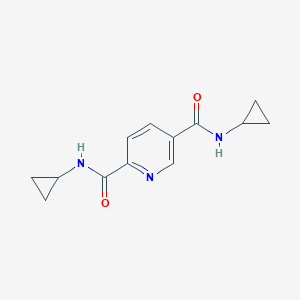 molecular formula C13H15N3O2 B330605 N~2~,N~5~-dicyclopropyl-2,5-pyridinedicarboxamide 