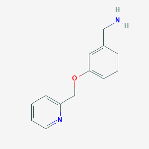 molecular formula C13H14N2O B3306060 [3-(pyridin-2-ylmethoxy)phenyl]methanamine CAS No. 926201-01-6
