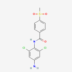 molecular formula C14H12Cl2N2O3S B3306090 N-(4-amino-2,6-dichlorophenyl)-4-(methylsulfonyl)benzamide CAS No. 926207-01-4