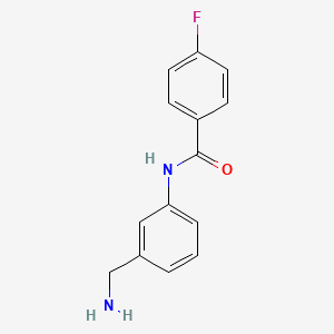 molecular formula C14H13FN2O B3306134 N-[3-(aminomethyl)phenyl]-4-fluorobenzamide CAS No. 926222-06-2