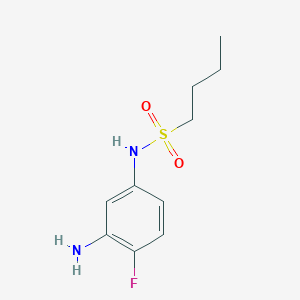 molecular formula C10H15FN2O2S B3306154 N-(3-amino-4-fluorophenyl)butane-1-sulfonamide CAS No. 926226-31-5