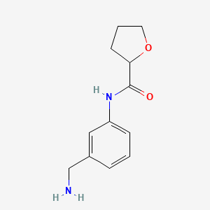 molecular formula C12H16N2O2 B3306204 N-[3-(aminomethyl)phenyl]oxolane-2-carboxamide CAS No. 926231-30-3