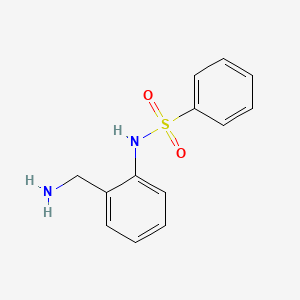 molecular formula C13H14N2O2S B3306254 N-[2-(aminomethyl)phenyl]benzenesulfonamide CAS No. 926245-82-1