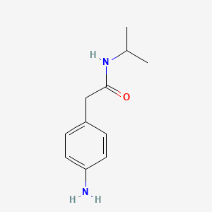 molecular formula C11H16N2O B3306384 2-(4-aminophenyl)-N-(propan-2-yl)acetamide CAS No. 926263-77-6
