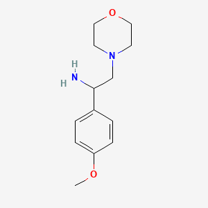 molecular formula C13H20N2O2 B3306539 1-(4-Methoxyphenyl)-2-(morpholin-4-yl)ethan-1-amine CAS No. 927997-72-6