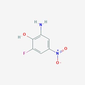 molecular formula C6H5FN2O3 B3306577 2-Amino-6-fluoro-4-nitrophenol CAS No. 928118-13-2