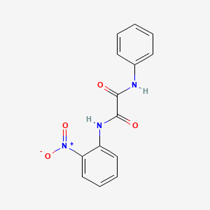 molecular formula C14H11N3O4 B3306625 N-(2-nitrophenyl)-N'-phenylethanediamide CAS No. 92882-79-6