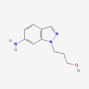 molecular formula C10H13N3O B3306628 3-(6-amino-1H-indazol-1-yl)propan-1-ol CAS No. 928821-08-3