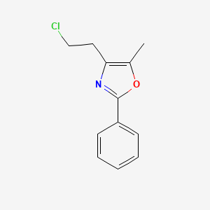 molecular formula C12H12ClNO B3306674 Oxazole, 4-(2-chloroethyl)-5-methyl-2-phenyl- CAS No. 929094-26-8
