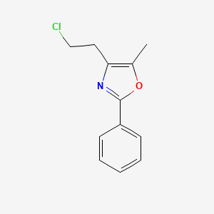 B3306674 Oxazole, 4-(2-chloroethyl)-5-methyl-2-phenyl- CAS No. 929094-26-8