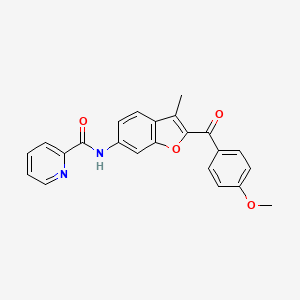 molecular formula C23H18N2O4 B3306782 N-[2-(4-methoxybenzoyl)-3-methyl-1-benzofuran-6-yl]pyridine-2-carboxamide CAS No. 929440-90-4