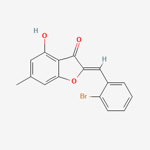 B3306789 2-[(2-Bromophenyl)methylene]-4-hydroxy-6-methylbenzo[b]furan-3-one CAS No. 929450-93-1