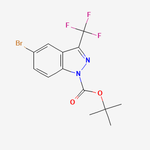 molecular formula C13H12BrF3N2O2 B3306863 1-N-Boc-5-bromo-3-trifluoromethyl-1H-indazole CAS No. 929617-37-8