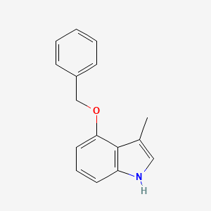molecular formula C16H15NO B3306879 4-(Benzyloxy)-3-methyl-1H-indole CAS No. 92962-49-7