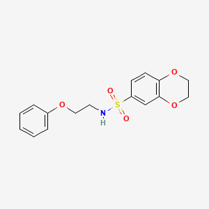 molecular formula C16H17NO5S B3307006 N-(2-phenoxyethyl)-2,3-dihydro-1,4-benzodioxine-6-sulfonamide CAS No. 930018-78-3