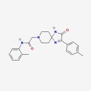 molecular formula C23H26N4O2 B3307242 N-(2-methylphenyl)-2-[2-(4-methylphenyl)-3-oxo-1,4,8-triazaspiro[4.5]dec-1-en-8-yl]acetamide CAS No. 932476-10-3