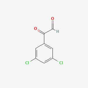 molecular formula C8H4Cl2O2 B3307287 2-(3,5-Dichlorophenyl)-2-oxo-acetaldehyde CAS No. 93291-00-0
