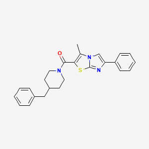 B3307331 (4-Benzylpiperidin-1-yl)(3-methyl-6-phenylimidazo[2,1-b]thiazol-2-yl)methanone CAS No. 932995-53-4