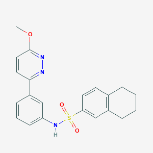 molecular formula C21H21N3O3S B3307344 N-[3-(6-methoxypyridazin-3-yl)phenyl]-5,6,7,8-tetrahydronaphthalene-2-sulfonamide CAS No. 933003-90-8