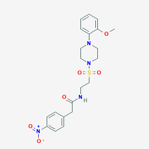 molecular formula C21H26N4O6S B3307477 N-(2-{[4-(2-methoxyphenyl)piperazin-1-yl]sulfonyl}ethyl)-2-(4-nitrophenyl)acetamide CAS No. 933218-05-4