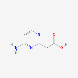molecular formula C6H7N3O2 B3307572 2-(4-Aminopyrimidin-2-yl)acetic acid CAS No. 933686-42-1