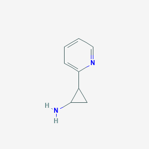 molecular formula C8H10N2 B3307647 2-(Pyridin-2-yl)cyclopropan-1-amine CAS No. 933712-78-8