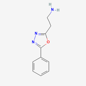 molecular formula C10H11N3O B3307721 2-(5-Phenyl-1,3,4-oxadiazol-2-YL)ethan-1-amine CAS No. 933734-96-4