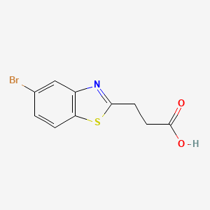molecular formula C10H8BrNO2S B3307739 3-(5-Bromo-1,3-benzothiazol-2-yl)propanoic acid CAS No. 933738-07-9