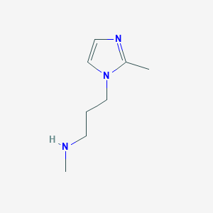 molecular formula C8H15N3 B3307760 methyl[3-(2-methyl-1H-imidazol-1-yl)propyl]amine CAS No. 933744-58-2